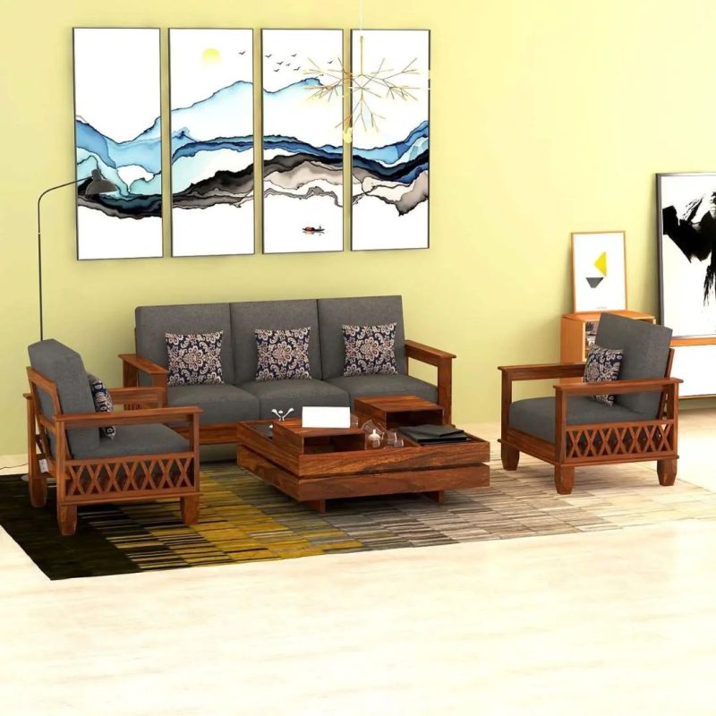 Classic Wooden Frame Sofa